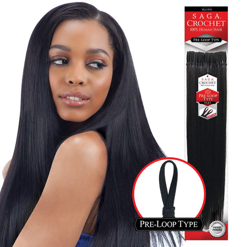 Saga Human Hair Crochet Braids Pre Loop Type Yaky Find Your New Look Today!