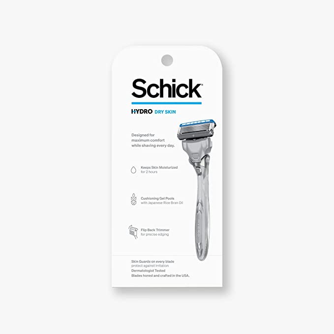 Schick Hydro 5 Sense Hydrate Razor with Shock Absorb Technology for Men, 1 Handle with 2 Refills,1 Count Find Your New Look Today!