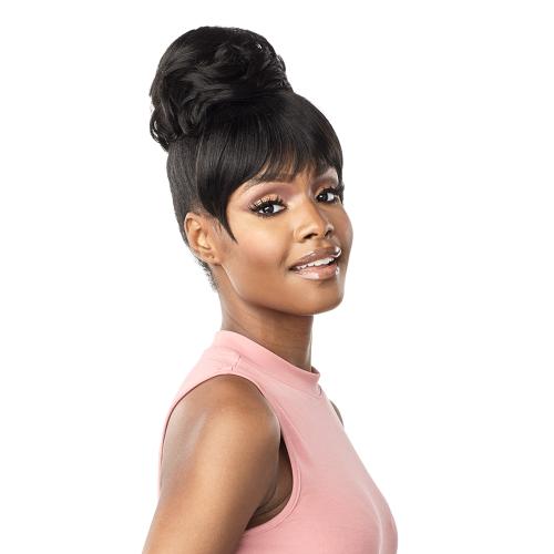 Sensationnel Instant Bun With Bangs Ila Find Your New Look Today!