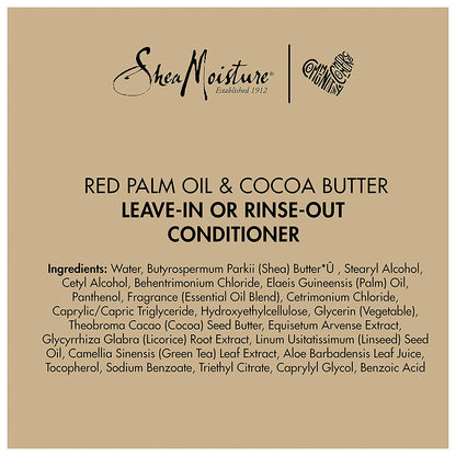 Sheamoisture Conditioner for Curly Hair Red Palm Oil and Cocoa Butter with Flaxseed Oil 13 oz Find Your New Look Today!