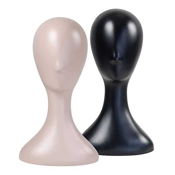 Studio Limited Professional Plastic Mannequin Head (Black), Durable Women Model Wig Stand Display Find Your New Look Today!