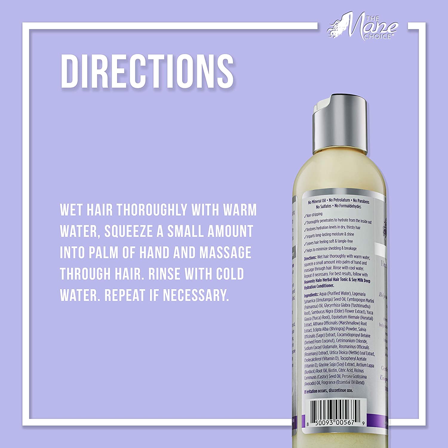 The Mane Choice Heavenly Halo Herbal Hair Tonic & Soy Milk Deep Hydration Shampoo Find Your New Look Today!