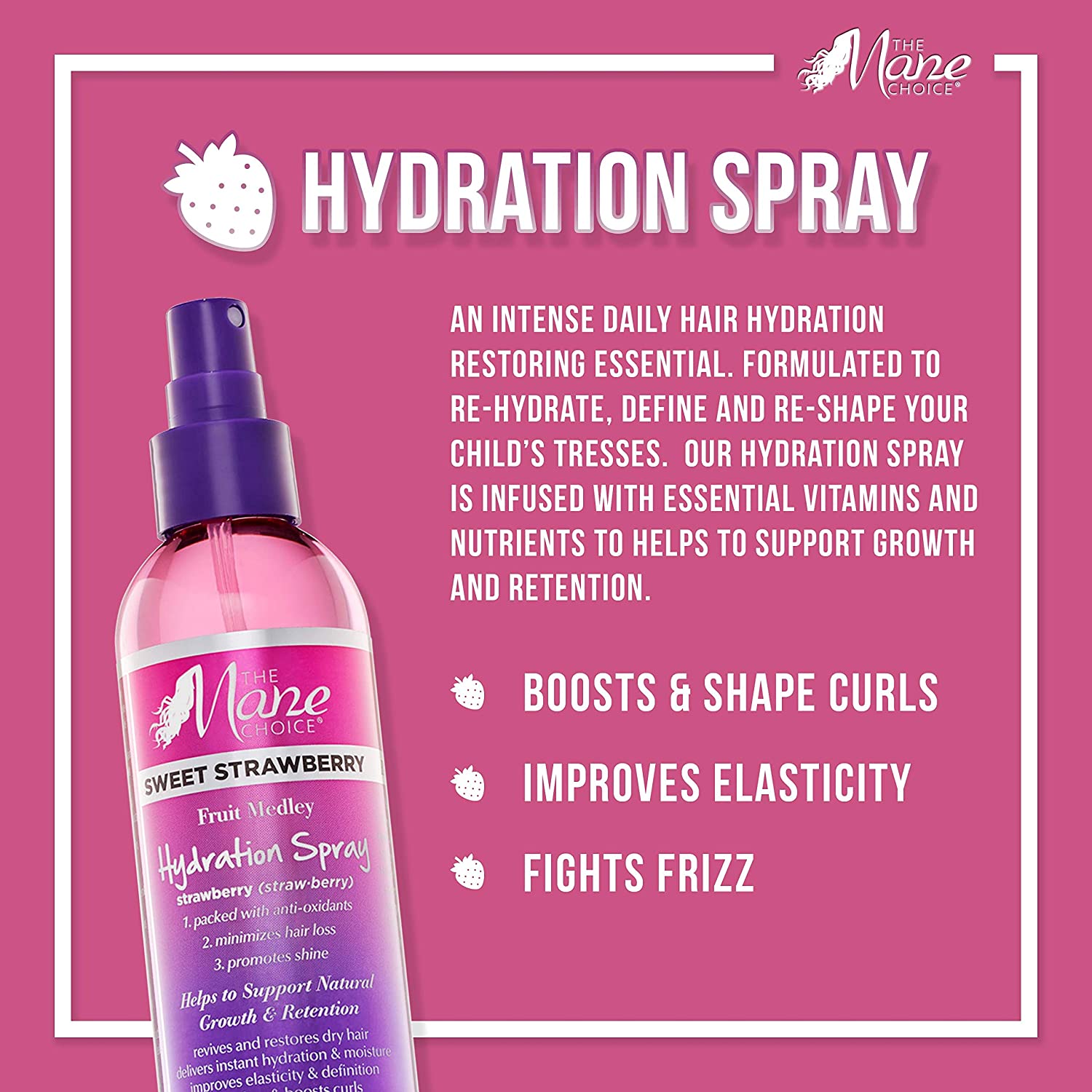 The Mane Choice Sweet Strawberry Fruit Medley Kids Hydration Spray, 8 Ounce Find Your New Look Today!