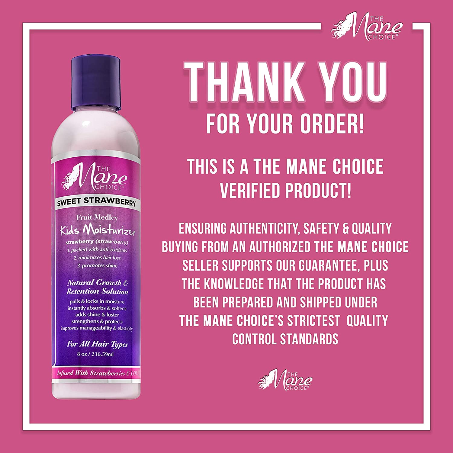 The Mane Choice Sweet Strawberry Fruit Medley Kids Moisturizer, 8 Ounce Find Your New Look Today!