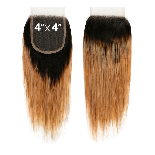 Uniq Hair 100% Virgin Human Hair Brazilian Bundle Hair Weave 4X4 Closure 7A Straight #OT27 Find Your New Look Today!