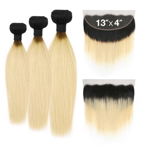 Uniq Hair 100% Virgin Human Hair Brazilian Bundle Hair Weave 7A Straight with 13X4 Closure#OT613 Find Your New Look Today!