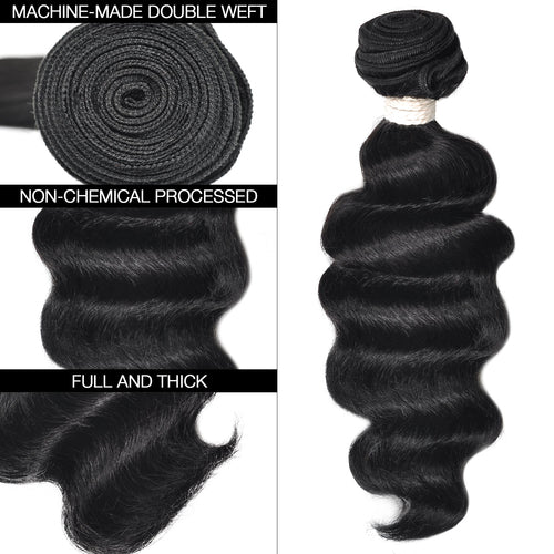 Variety Queen 100% Virgin Remy Human Hair Unprocessed Brazilian Bundle Hair Weave Ocean Wave Find Your New Look Today!