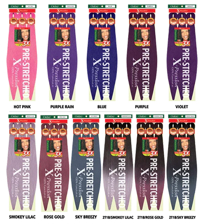 OUTRE X-PRESSION PRE-STRETCH BRAIDING HAIR - 100% KANEKALON - 3X ULTRA BRAID