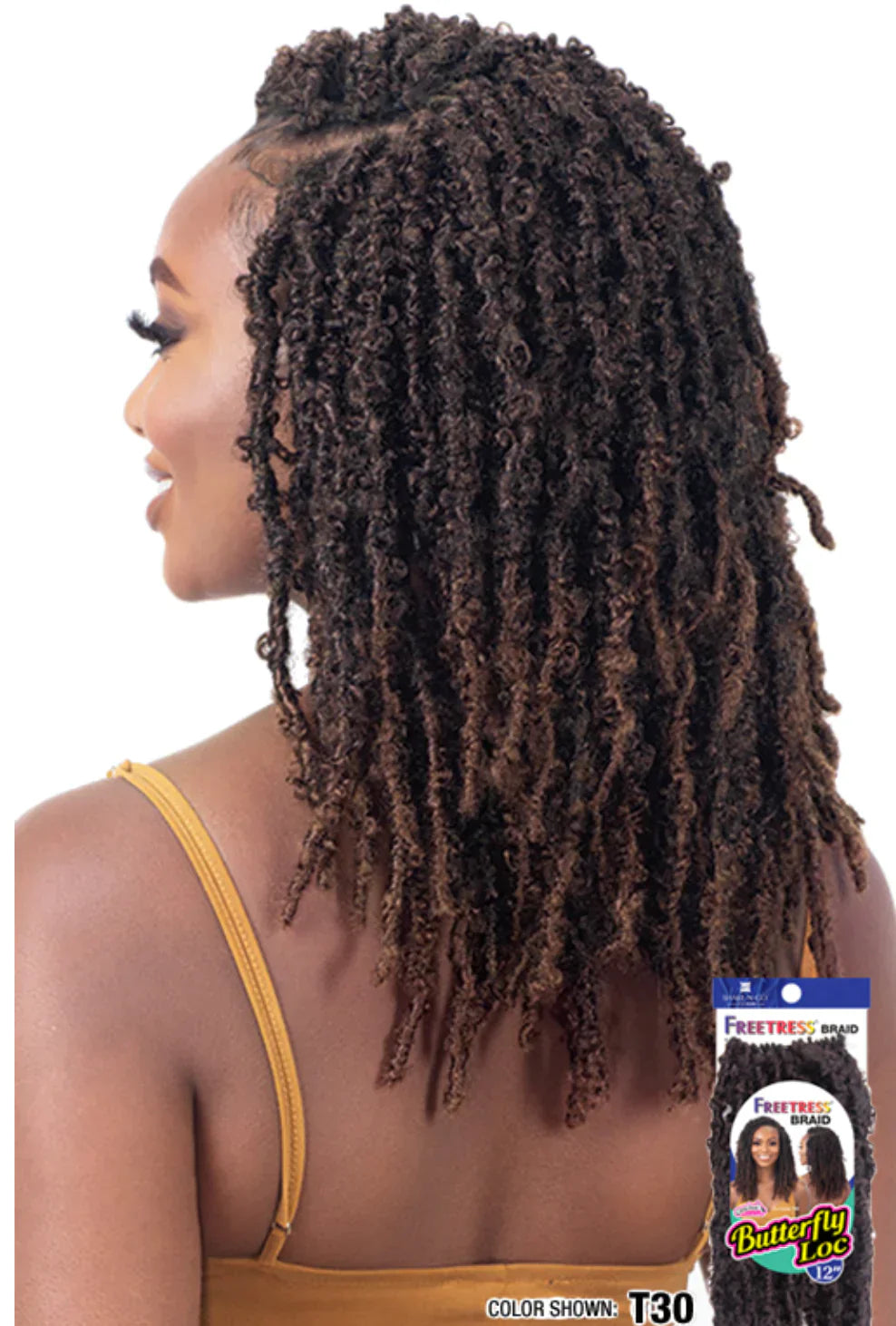 SHAKE-N-GO FREETRESS BRAID - BUTTERFLY LOC - CROCHET - 12" - 24"