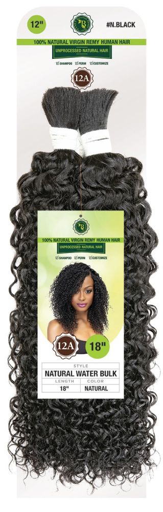 Janet Collection 100% Natural Virgin Remy Human Hair Weaving 12A NATURAL  WATER BULK 14