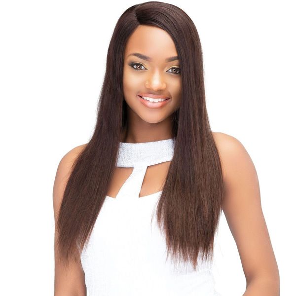 Janet Collection 100% Virgin Human Hair Deep Part Swiss Lace Front Wig - STRAIGHT - Hollywood Beauty STL