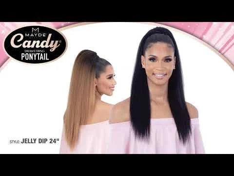 MAYDE BEAUTY CANDY DRAWSTRING PONYTAIL - JELLY DIP 24"